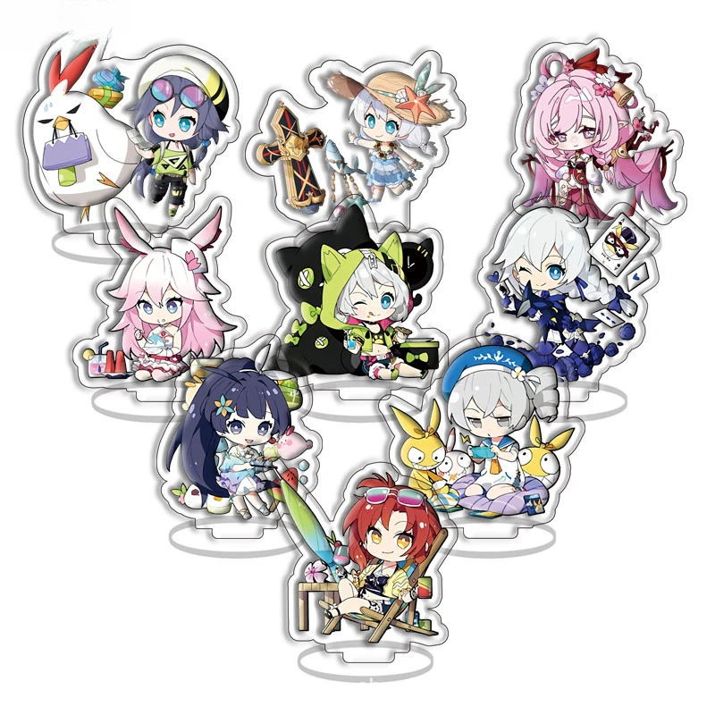 9 шт. игра Honkai Star Rail фигурка на акриловой подставке модель мультяшной