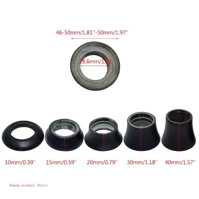 Велосипедные полностью карбоновые гарнитуры коническая шайба проставки для