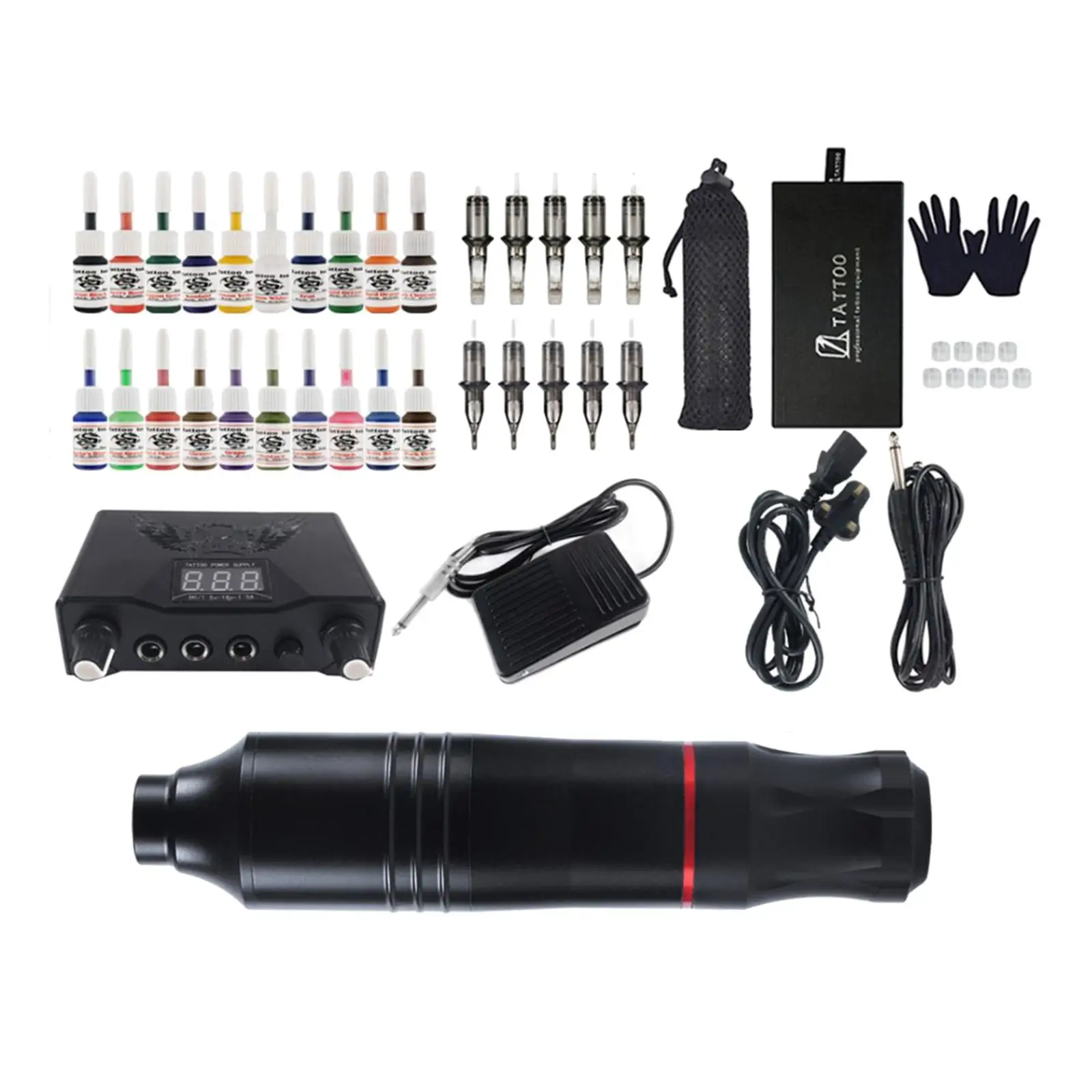 

Complete Cartridge Tattoo Machine Pen Rotary Gun Set UK Plug 3.5mm Stroke
