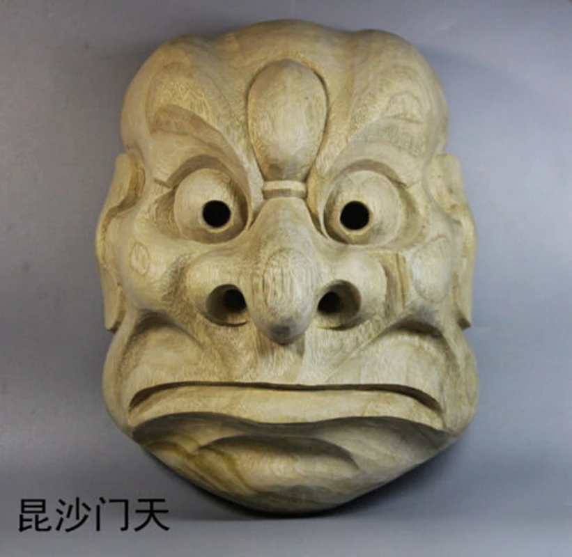 21 5*16*8 5 см японская маска Нона Ваисрамны ручной работы из дерева - QH033 |