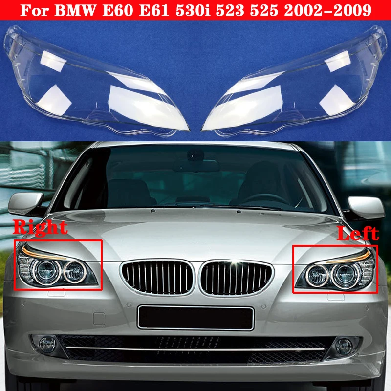 

Абажур для BMW 5 серий E60 E61 530i 523 525 2002-2009 Автомобильная Передняя светильник РА крышка лампы налобный фонарь крышки стеклянный корпус