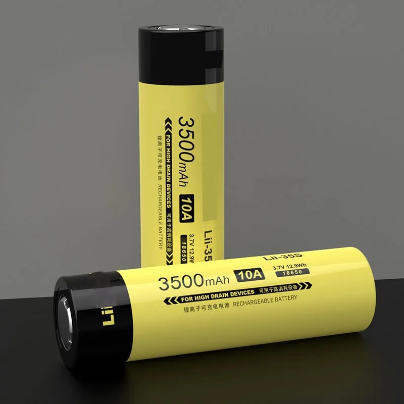 

10PCS -35S 18650 3.7V 3500mAh Rechargeable Lithium Battery for LED Flashlight
