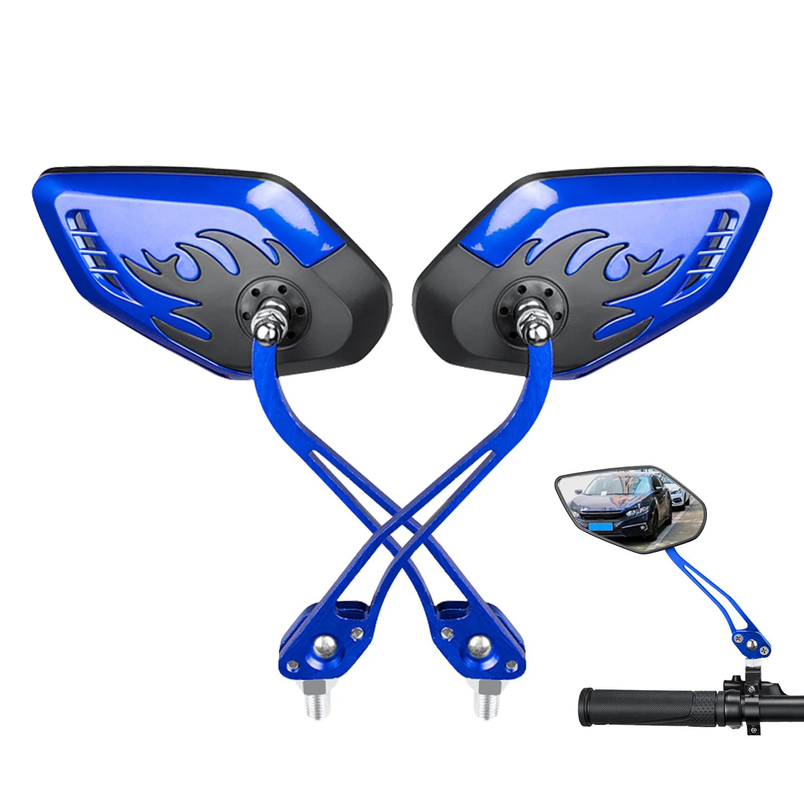 

Зеркало заднего вида для велосипеда, поворотное регулируемое широкоугольное Велосипедное Зеркало, 2 шт.