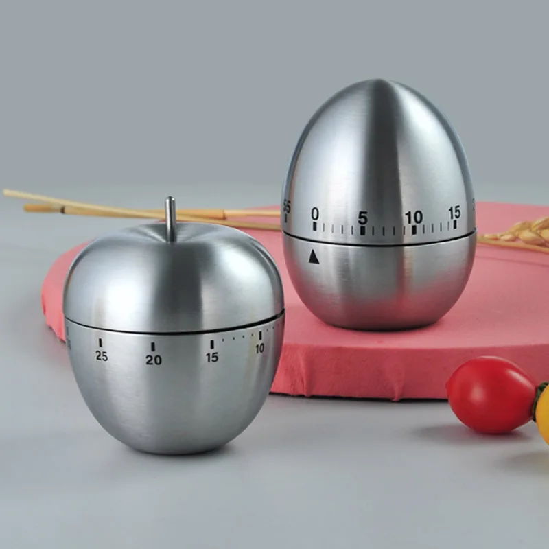 

Minutnik Do Gotowania Jajek Creative Stainless Steel Kitchen Timer Egg Apple Mechanical Reminder Countdown Gadget