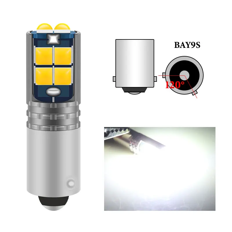 

2 шт., Автомобильные светодиодные лампы T4W BA9S H21W BAY9S H6W H5W