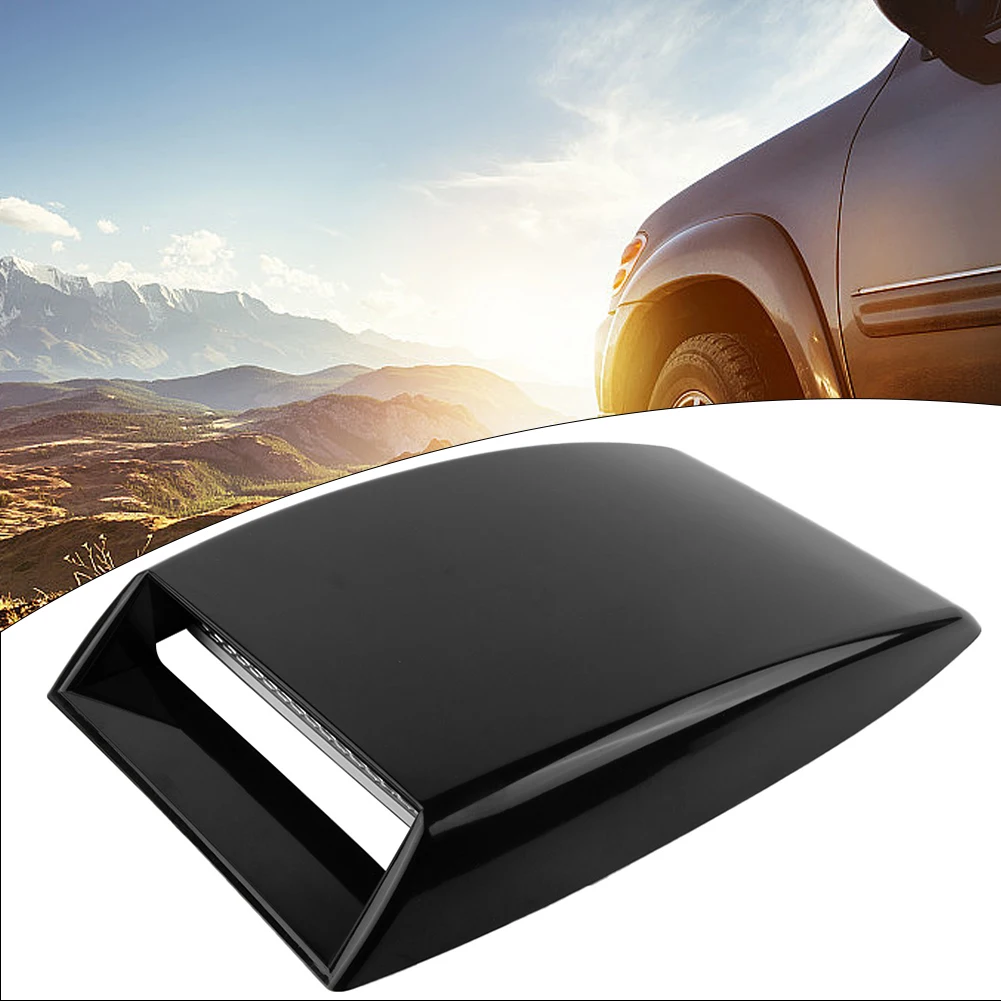 

Universal Car Trim Air Vents Bonnet Simulation Vents Black Decorative Air Flow Intake Outlet Exterior Parts