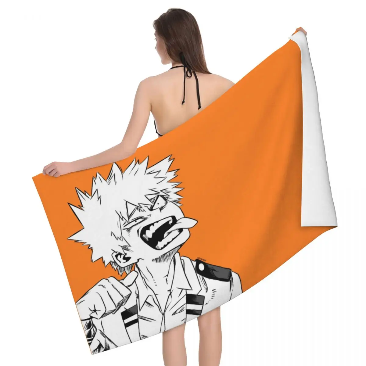 

Gremlin Katsuki Bakugo Beach Towel Quick Dry Boku No Hero Academia Anime Soft Linen Microfiber Pool Sauna Towels
