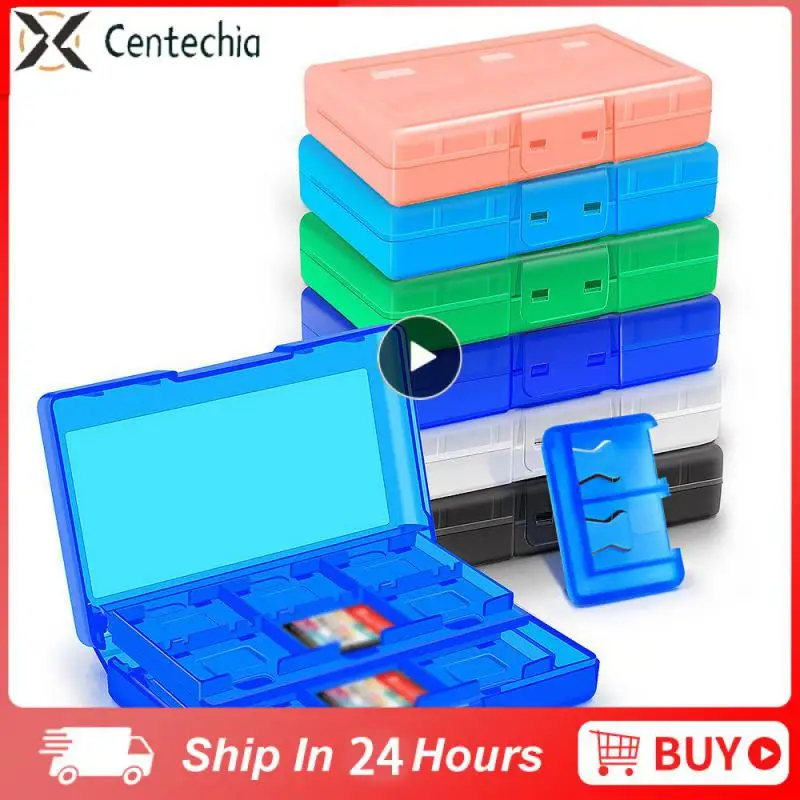 

Large Capacity Game Machine Accessories White Game Machine Card Box Stable And Not Loose Storage Box No Damage To The Strap Blue
