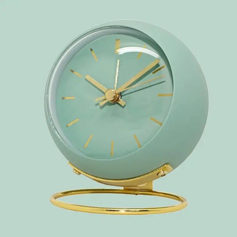 Будильник на батарейках "Ретро" для прикроватного столика, без звука, с подсветкой, аналоговый, с большим дисплеем, простой в использовании для дома и офиса.