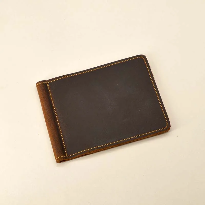 

Vintage Money Metal Clip Men Genuine Cash For Wallet Money Handmade Holder Money Wallet Clamps Dollar Clamp Leather