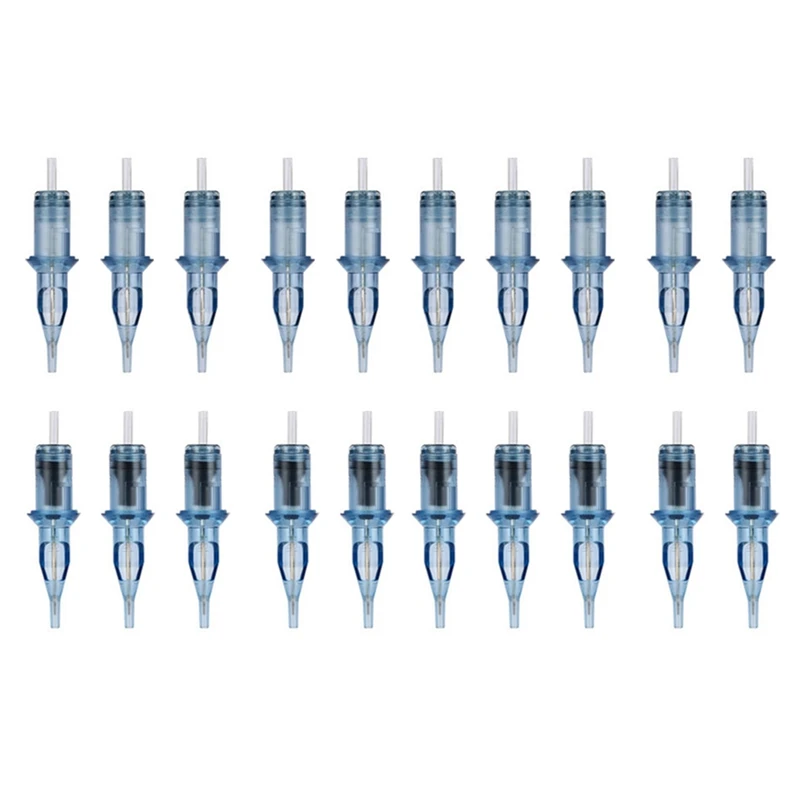 

20 Pcs Disposable Permanent Makeup Tattoo Cartridge Needle Rl/Rm/M1/Rs Eyebrow Lips Eyeliner Makeup Tattoo Rotary Pen, 10Pcs 7RL