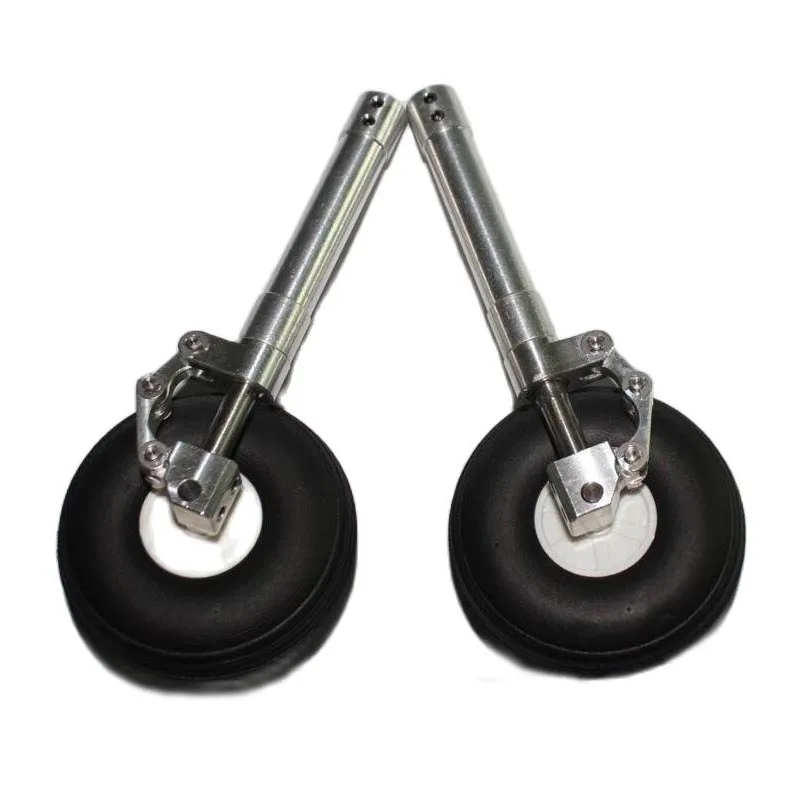 

1Pair Alloy 70-160mm Back Damping Kneeling Landing Gear with 3Inch Wheel Undercarriage for 3-5kg RC Model Aircraft Jet EDF Plane