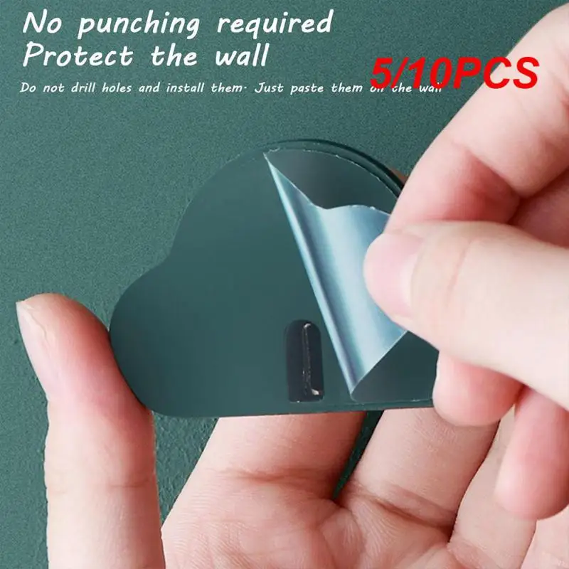

5/10PCS Self Adhesive Sticky Hooks Hook Key Umbrella Towel Cap Coat Rack Home Accessories Without Drilling Home Organizer Hooks