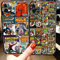 marvel comics logo phone cases for iphone 11 12 pro max 6s 7 8 plus xs max 12 13 mini x xr se 2020 cases carcasa soft tpu