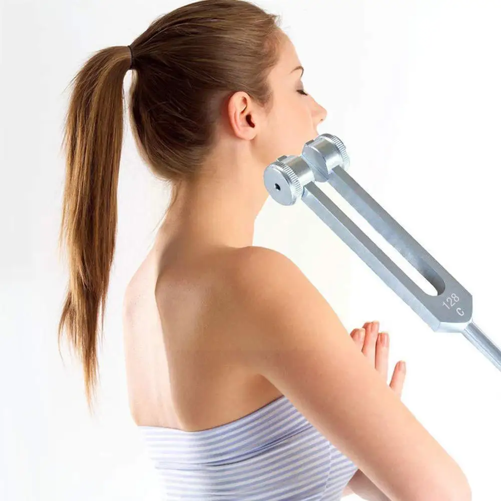 

128 Гц, алюминиевая вилка для настройки йоги, вилка для выбора ушей, молоток нервной системы, инструмент для тестирования, вилка-чакра, тюнинг ...