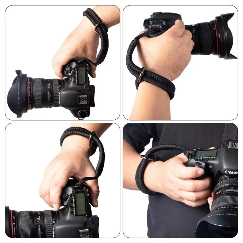 Плетеный ремешок ручной работы для камеры Canon Nikon Sony Fuji Leica Olympus