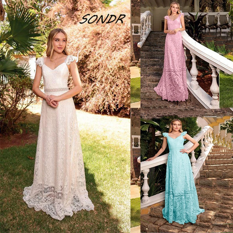 

2022 Lace Wedding Elegant Bridesmaid Dress Wedding Clothing White Maxi Dresses