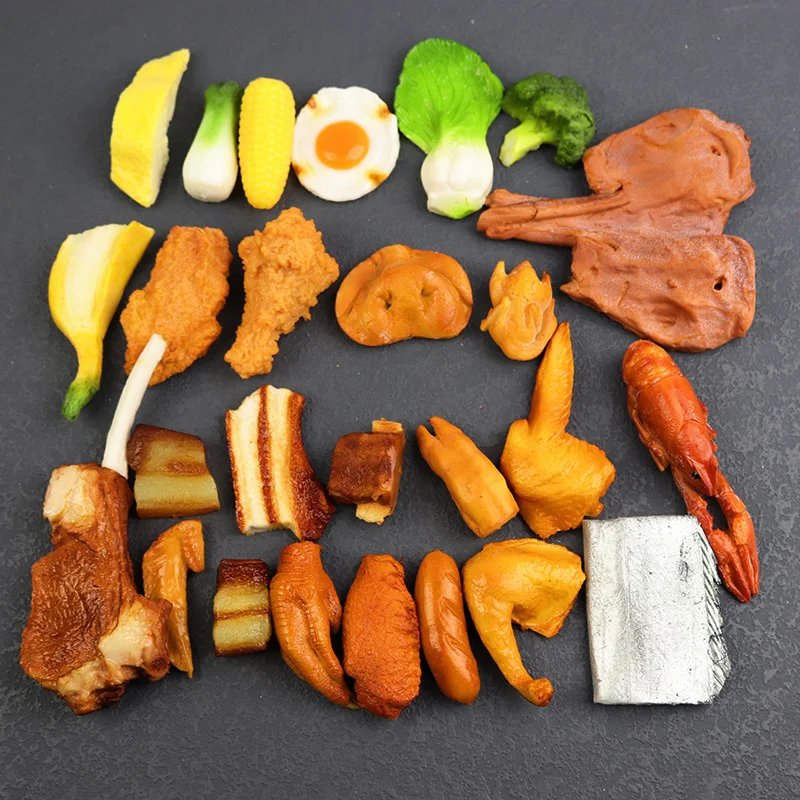 

Artificial Fake Foods Model Realistic Chicken Wing Vegetable Meat Kitchen Decoration Photography Props Restaurant Window Display