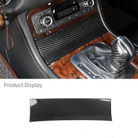 for volkswagen touareg 2011 2018 real carbon fiber car shift knob center storage box cover panel trim sticker car accessories