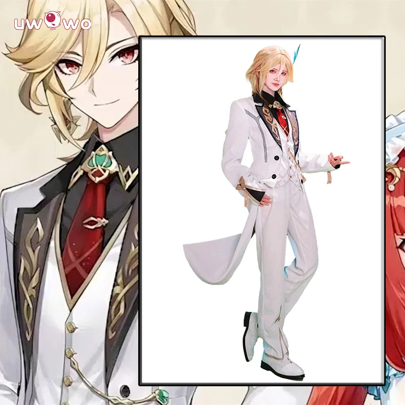 

UWOWO Collab Серия: Game Genshin Impact Kaveh косплей костюм белый костюм мужской косплей костюм на Хэллоуин