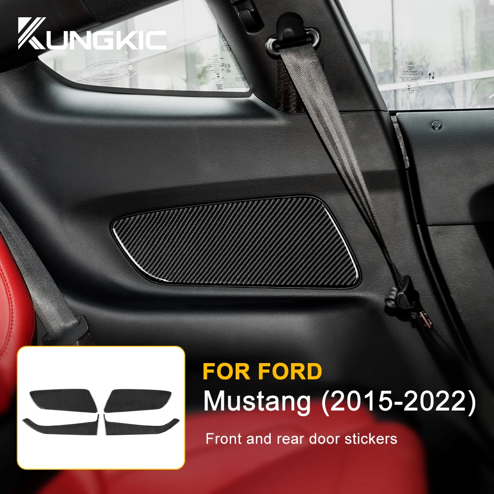 

for Ford Mustang 2015-2018 2019 2020 2021 2022 Carbon Fiber Car Door Panel Cover Sticker Interior Trim Decal Sticker Accessories