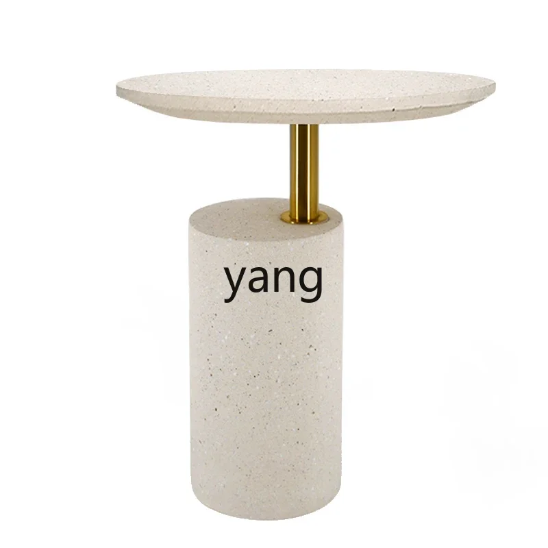 LH terrazzo edge few designer milk tea shop small round table Internet celebrity coffee simple