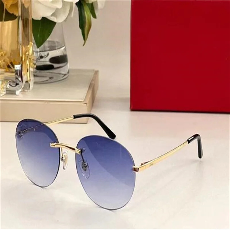 

Sunglasses For Men and Women Summer Designers 0028 Style Anti-Ultraviolet Retro Eyewear Frameless Glasses Random Box