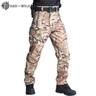 Брюки-карго HAN WILD мужские тактические, повседневные штаны, боевой спецназ, армейские штаны в стиле милитари, хлопковые штаны на флисе для походов