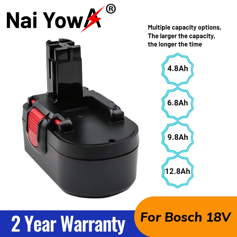 

Новинка, Оригинальная Аккумуляторная батарея для Bosch 18 в, 12,8 Ач, BAT025, Ni-CD электроинструменты, батарея для Drill GSB 18 VE-2, PSR 18VE, BAT026