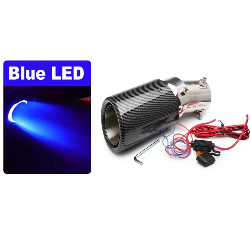 

Универсальный волоконный глушитель выхлопной трубы, наконечник трубы 63-65 мм, впускной светящийся глянцевый хвост горла, автоматический модифицированный нержавеющая глушитель, аналогичный глушитель