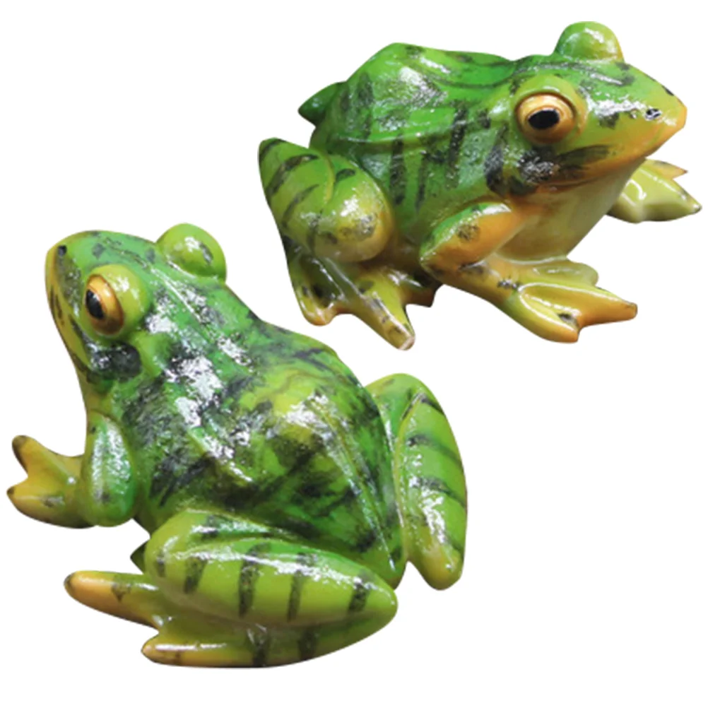 

Frog Frogs Garden Resin Figurines Decor Statue Mini Figurine Miniature Animal Sculpture Statues Decoration Fairy Decors Outdoor