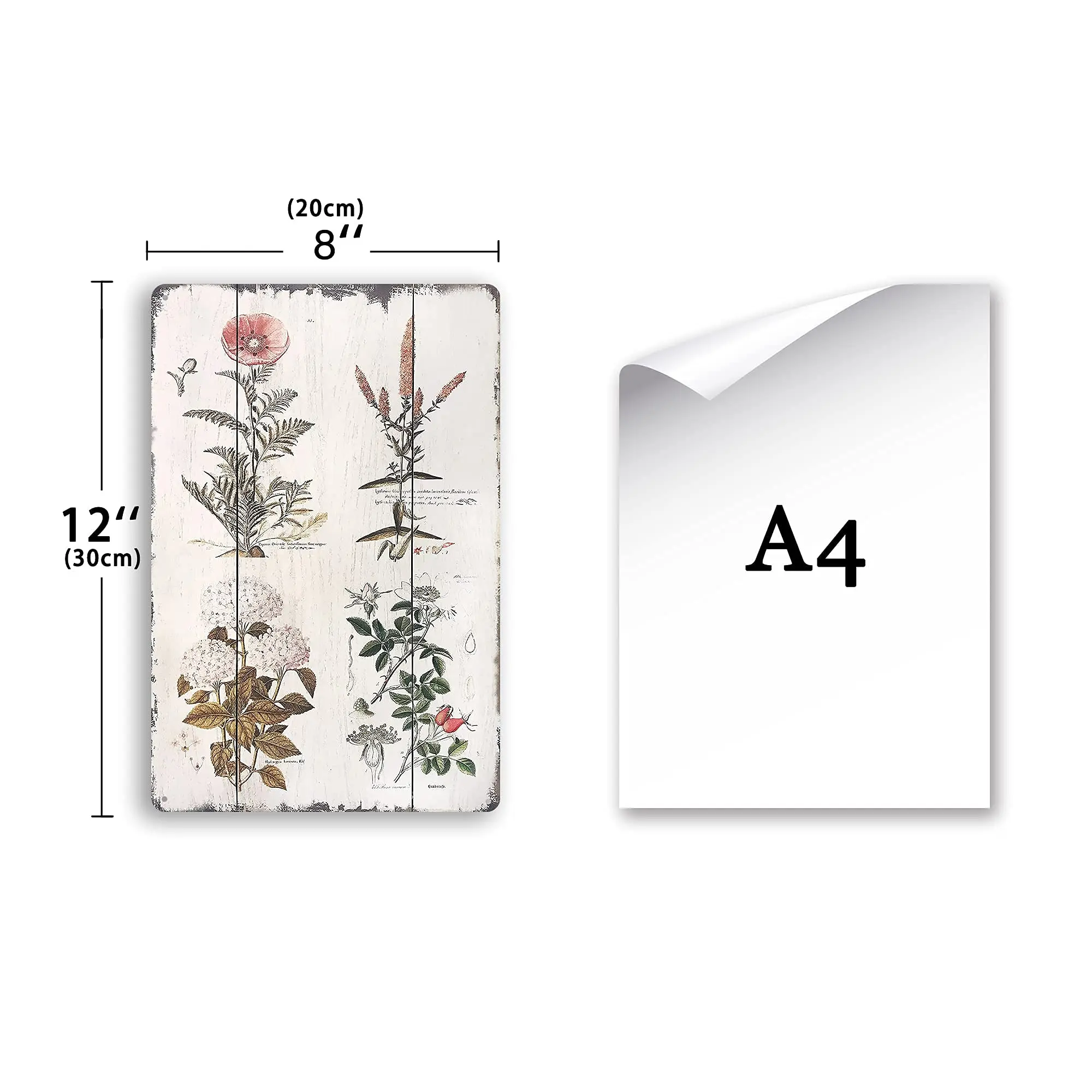 Винтажные металлические вывески настенные художественные цветы ботанические