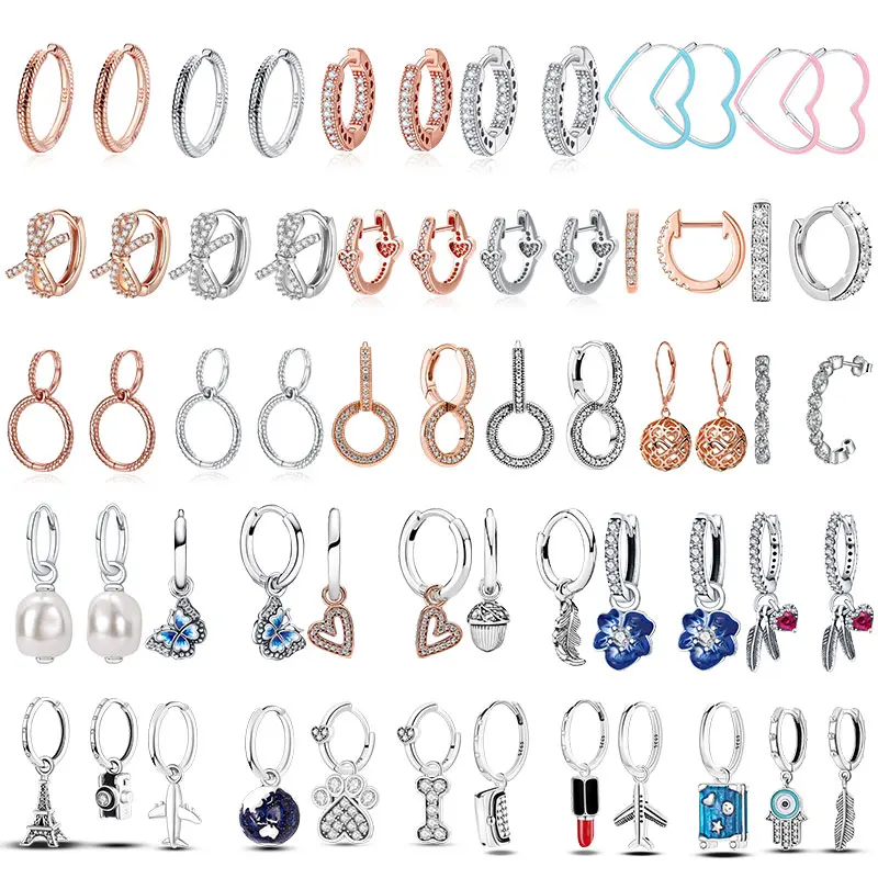 

Женские серьги из серебра 925 пробы, с перьями сосны