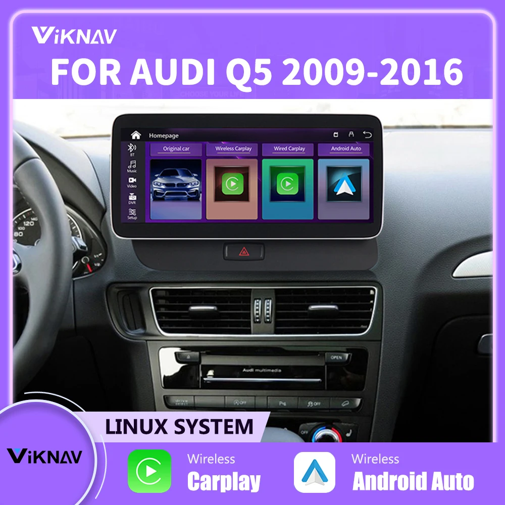 

Автомобильный радиоприемник Linux для Audi Q5 2009-2016, радио CarPlay, Беспроводная Автомобильная Мультимедийная навигация на Android, автомобильное радио, головное устройство