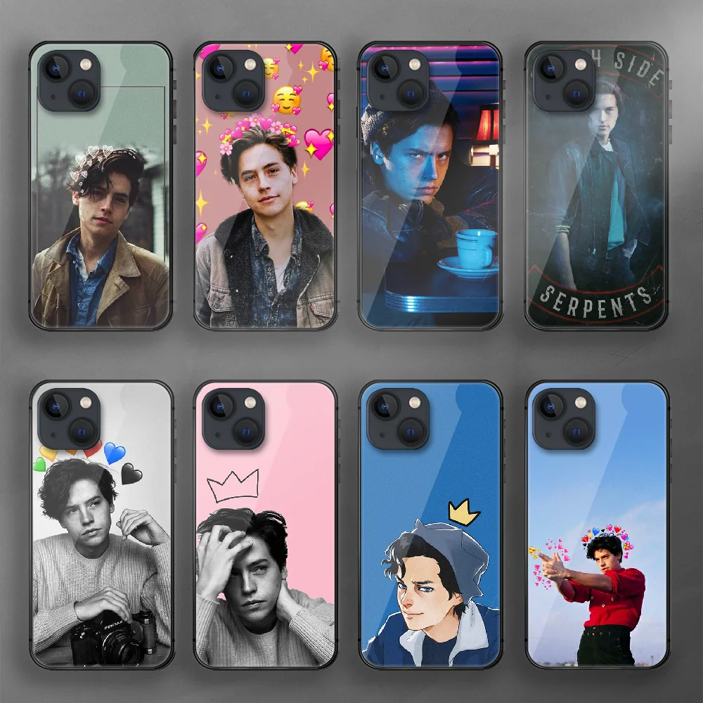 

Jughead Jones Riverdales Tempered Glass Phone Case Cover For Iphone 7 8 11 12 13 14 Pro Max Plus Mini 6s X XS XR SE Black