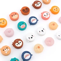 cute bear cat thumb grip caps silicone thumbstick joystick cover shell for nintendo switch ns lite joycon controller accessories