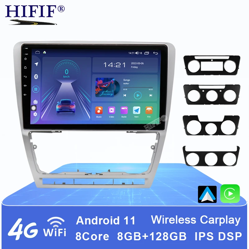 Автомобильная Мультимедийная система проигрыватель на Android 11 с восьмиядерным