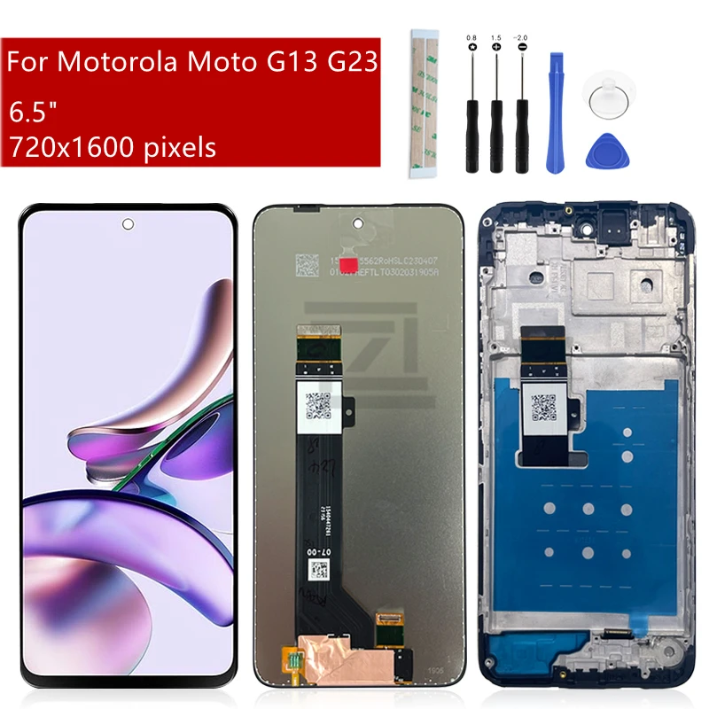 ЖК-дисплей для Motorola Moto G23, сенсорный экран, дигитайзер в сборе для Moto G13, замена дисплея, запасные части ЖК-дисплей для Motorola Moto G23, сенсорный экран, дигитайзер в сборе для Moto G13, замена дисплея, запасные части