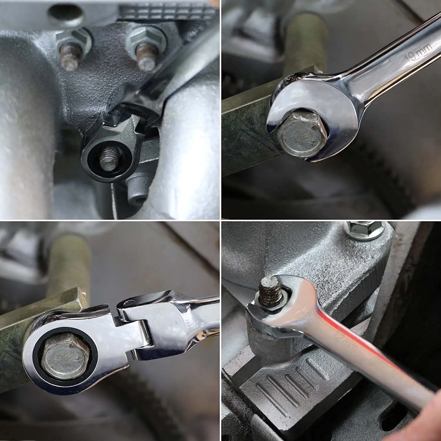 Набор комбинированных гаечных ключей с храповым механизмом набор метрических