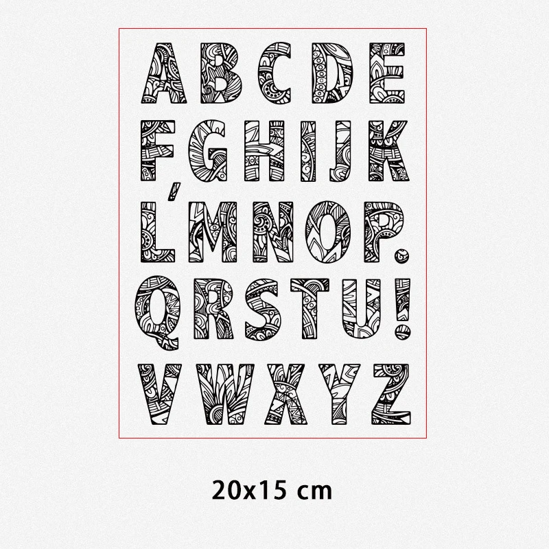 

Letter Alphabet Clear Stamps Transparent Silicone Seal for DIY Scrapbooking Card Making Photo Album Decoration Crafts Supplies