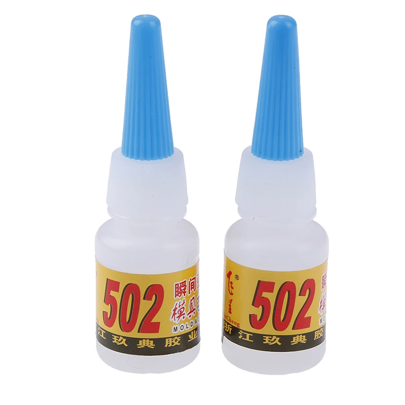 

2Pcs 502 Super Glue Instant Quick-drying Cyanoacrylate Adhesive Strong Bond Fast Crafts Repair