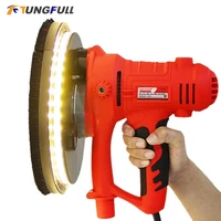 dustless electric drywall sander wall putty polisher hand grinder led double light grinding machine grinder for home decoration