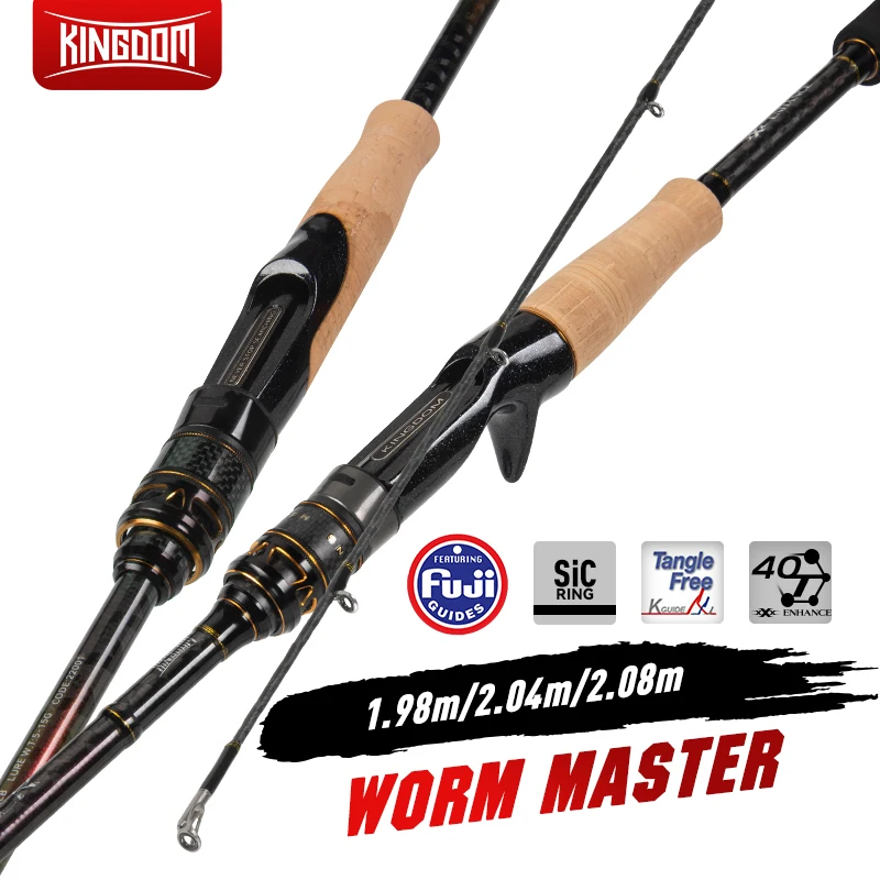 Рыболовная удочка Kingdom WORM MASTER 1 98 м 2 04 08 секции FUJI SIC направляющее кольцо VSS/ECS