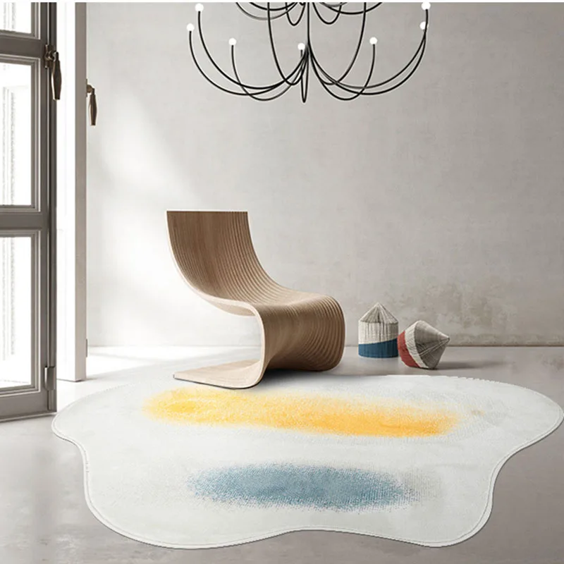 

Gradient Shaped Carpet For Bedroom Modern Minimalist Irregular Floor Mat Living Room Sofa Coffee Table Mat Bedroom Decorate Rug