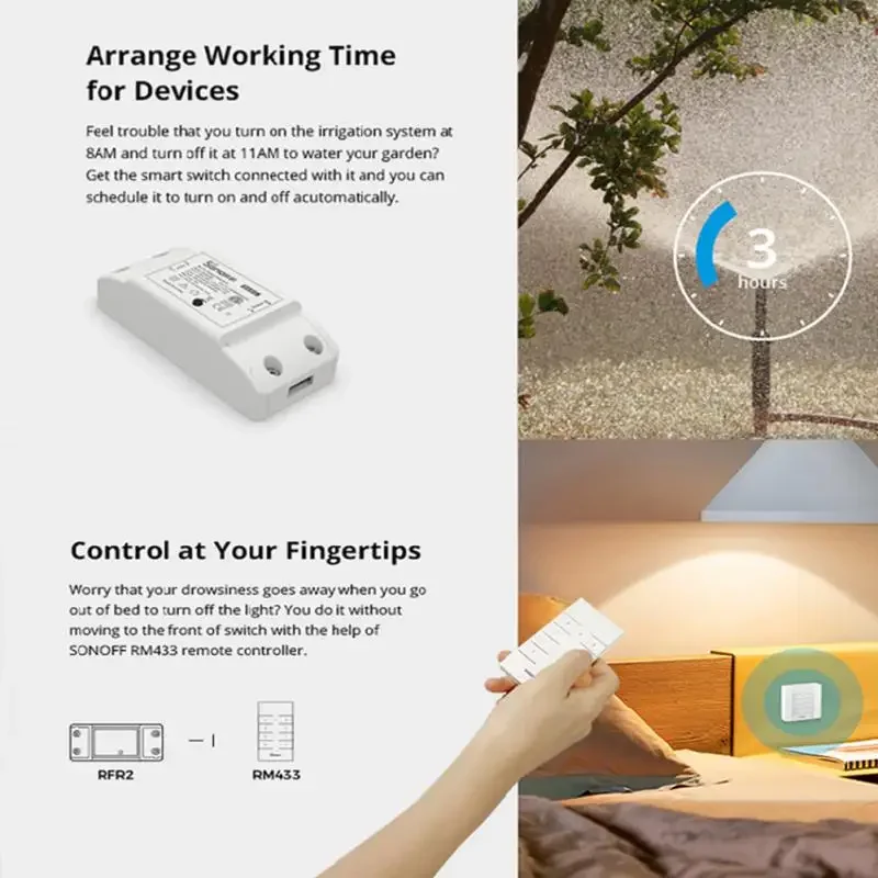 Беспроводной Выключатель SONOFF RF R2 с Wi-Fi и управлением через приложение