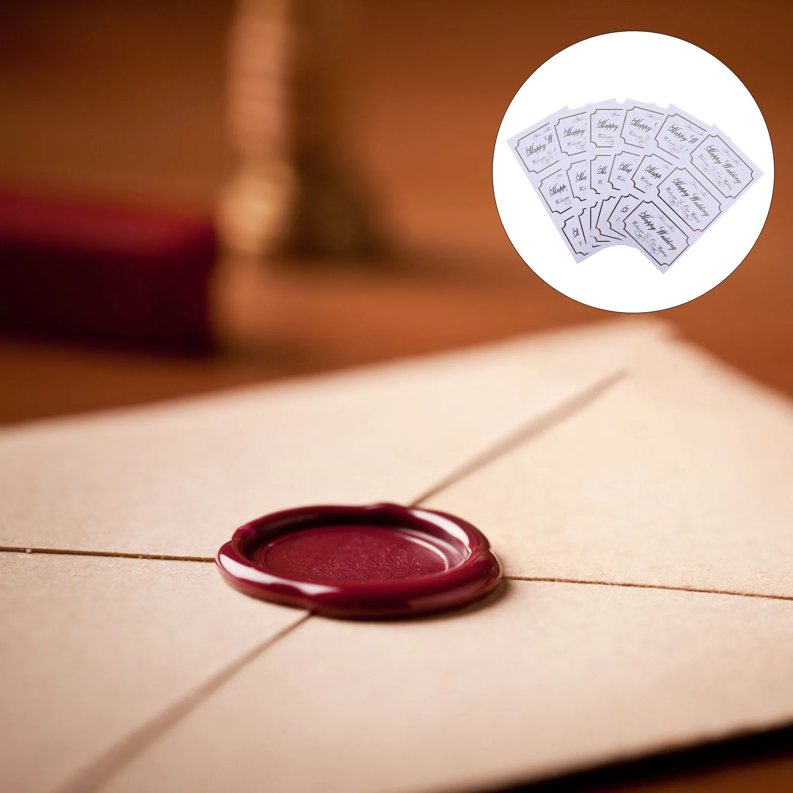 

20 Sheets of Gift Box Packing Stickers Delicate Sealing Stickers Label Stickers for Gift