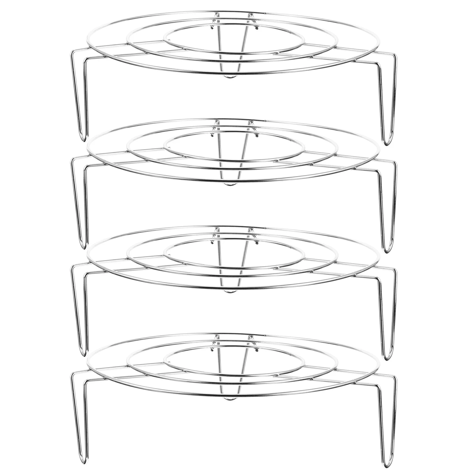 

Rack Steaming Steamer Steam Holder Microwave Wire Metal Shelf Oven Supplies Kitchen Stainless Household Tray Steel Round Cooking