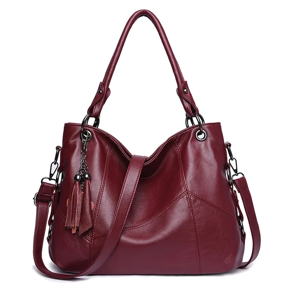 

Shoulder Bags for Women Soft Water Leather Handbags Women Messenger Crossbody Bag European&American Style Vintage Retro Tote