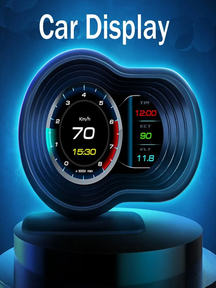 

F9 Head Up Display New Product Detection Clear Car Fault Code Hud Auto Electronic Accessories Obd Digital Speed Mileage Meter