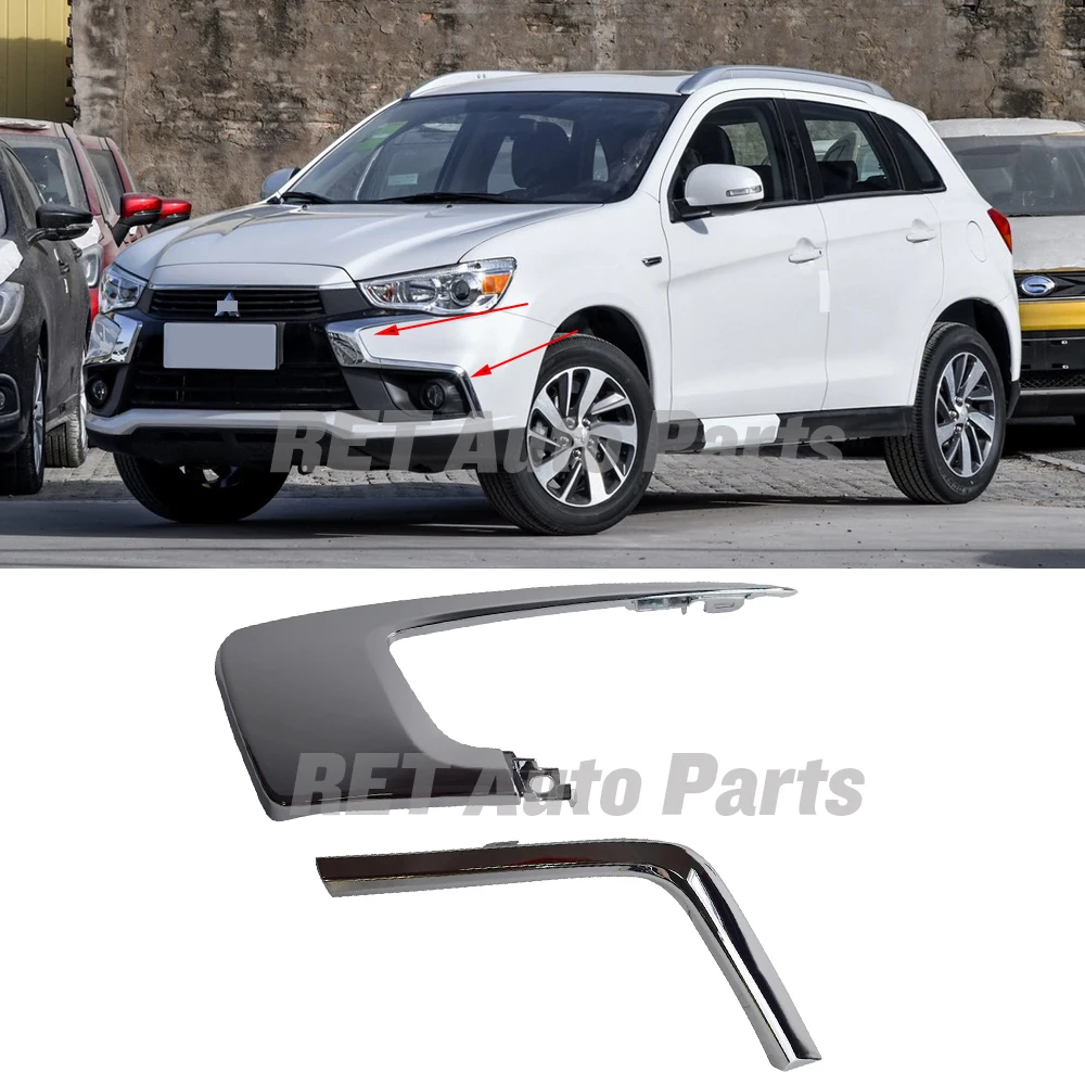 Хромированная молдинговая лента для переднего бампера автомобиля Mitsubishi ASX RVR 2016